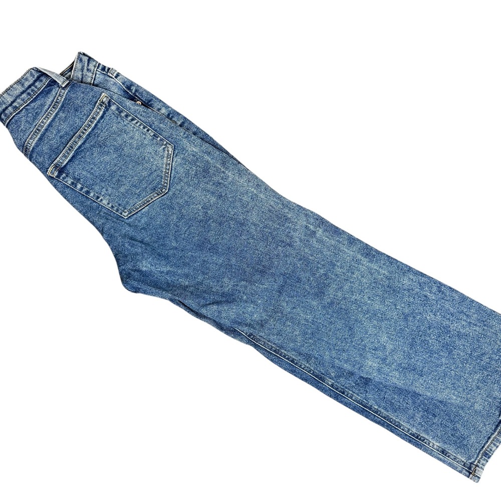 Wild Fable Super High Rise Tapered‎ Jeans Acid Wash Blue Denim Women Size 2 - Picture 3 of 5